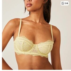 Free people maya convertible bra yellow lace underwire 34c